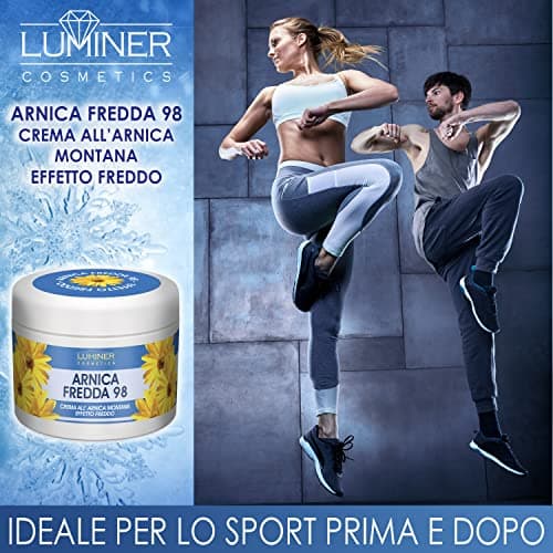Arnica pour chevaux usage humain 200ml Effet à froid, Crème à l'Arnica et à la griffe du diable pour le massage, Formule naturelle à action rapide fabriquée en Italie LUMINER