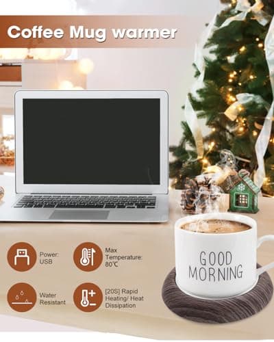 MYMULIKE Chauffe-Tasses à café,Chauffe-Tasses de Bureau avec USB Chauffe-Boissons Chauffe-Tasses à thé Chauffe-Bureau Plaque chauffante pour thé, Eau, Lait pour Bureau, Maison, Bureau