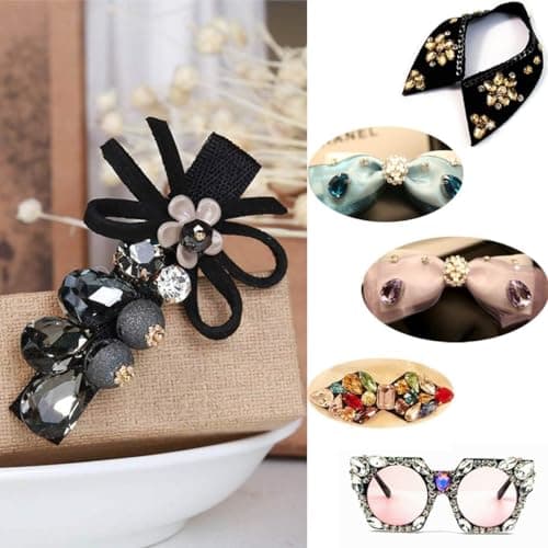 186 Pcs Couture Strass, strass thermocollant pour vetement,Strass a Coudre Griffes en Métal Incrustées,pour les Vêtements de Bricolage, Les Accessoires de Diamant Cousus à la Main (Bleu Marine)