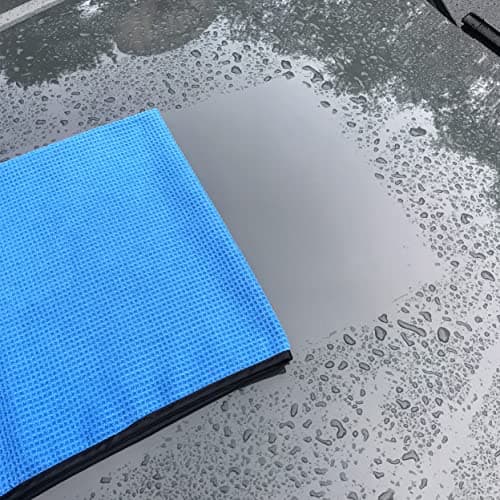 POLYTE Elite Lot de 4 Serviettes de séchage en Microfibre (40,6 x 61 cm, gaufré, Bleu)