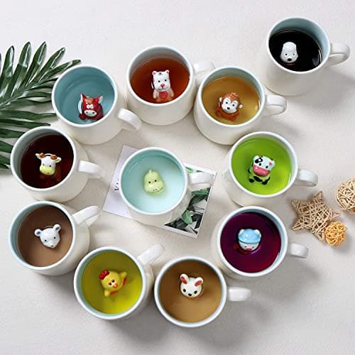 Biigming Tasse Tigre 3D, Tasse Aniaml 3D en Céramique, 350 ml Mug Humour Faite à la Main, Tasse à Café comme Cadeaux pour Noël, Anniversaire, Femmes, Enfants(Tigre)