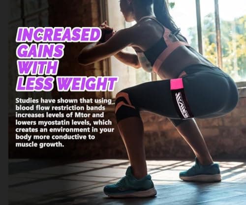 Bandes d'occlusion pour femmes, muscles fessiers et renforcement des hanches, bandes de restriction du flux sanguin, bandes BFR pour booty, meilleures bandes de résistance en tissu pour l'entraînement