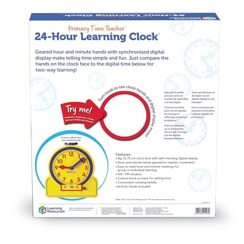Learning Resources-Ma première Horloge 24 Heures de démonstration de l’Enseignant, LSP2995-UK, Multi, Taille Unique