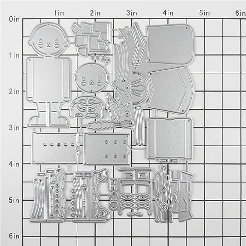 XMZZMX Matrices de découpe cérémonielles en métal pour la fabrication de cartes, de gaufrage, de pochoirs, de pochettes de rangement, cadres photo, scrapbooking, pochoirs