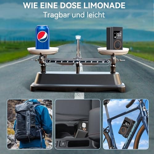 【NEW 10000mAh】WYRIAZA Gonfleur Pneus Voiture Compresseur à Air Portatif 150PSI Compresseur Voiture Gonfleur Pneus Voiture Sans Fil Mini Compresseur à Air Gonfleur Velo Electrique Pneu Portable