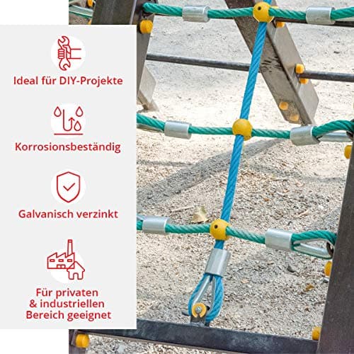 Seilwerk STANKE 5x Cosse-cœur galvanisé 12 mm cosse zingué pour les câbles d’acier, de treuil et cordes naturelles