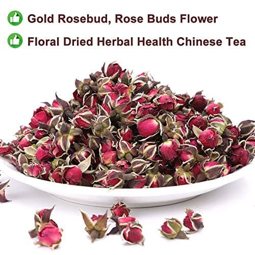 Plant Gift Rose Flower Tea 金边玫瑰 Thé de fleur rose (Phnom Penh Rose) Thé au début du thé Tea Naturel Bio Natural Thé de plantes, Soins de santé 50g / 1.76oz