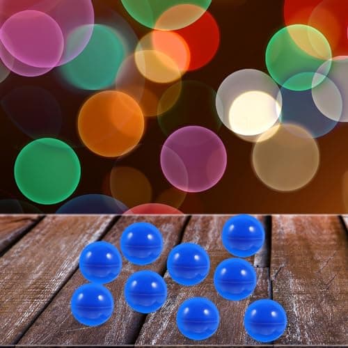 VICASKY 50PCS Boules De Loterie, 40MM Plastique Partie Bingo Remplacement Capsules Fournitures De Table Colorées for Loto Boules De Loterie Creux Machine Party