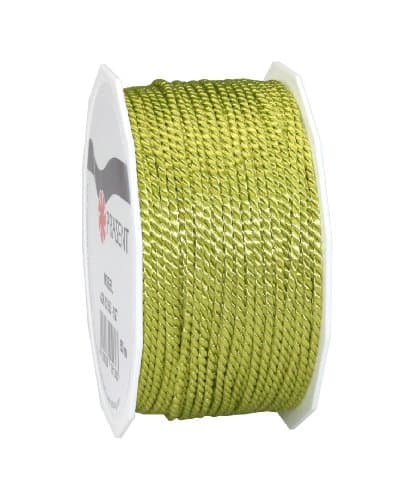C.E. Pattberg MOSEL Ficelle citron vert, 50 m de Cordelette Tissée, Largeur 2 mm, Accessoire pour Décoration, Bricolage, Travaux Manuels et Emballage Cadeau