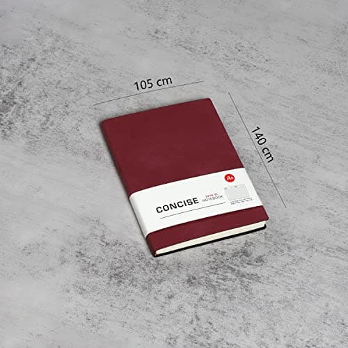A6 Carnet de Notes Cahier En Cuir PU, Carnet Ligné A6 Papier Crème, Cahier de Travail 10,5 * 14 cm, Journal de Voyage Pour Études Bureau École Rédaction Prise de Notes, Rouge 6pcs