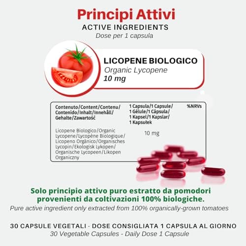 Organic Lycopene - Complément antioxydant au lycopène biologique certifié - Pack de 30 gélules