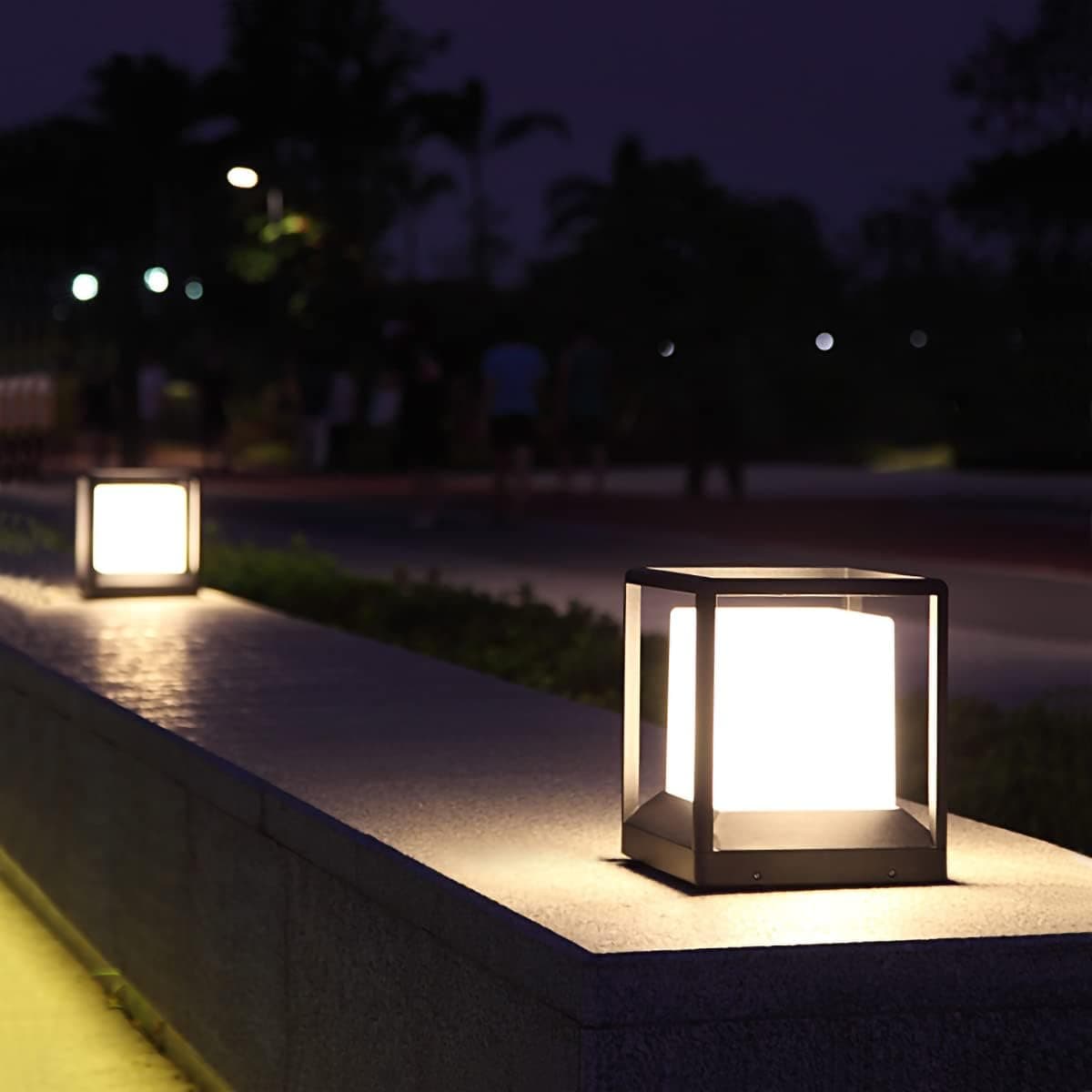 Budbuddy Lampe de Poteau Extérieur LED Noir 20W