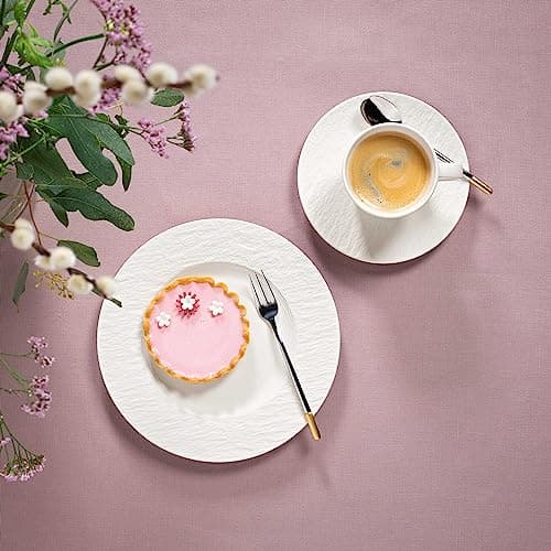 Villeroy & Boch - Manufacture Ensemble Pour Le Petit-Déjeuner, 6 P., Ensemble De Vaisselle Pour 2 Personnes, Porcelaine Premium, Blanc