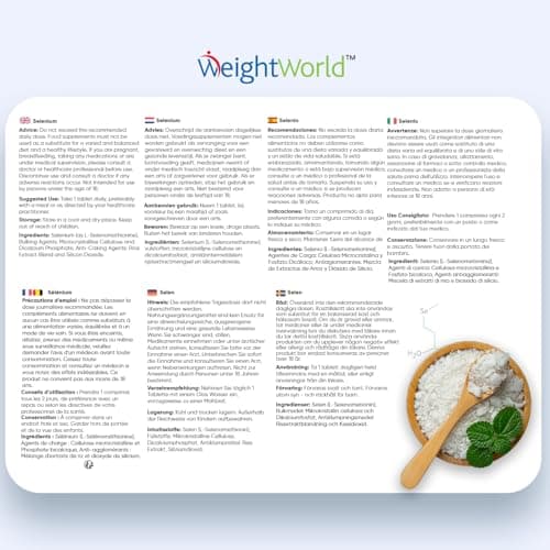Selenium 200mcg (L Selenomethionine) 365 Comprimés Vegan (+1 An), 1 Comprimé Tous Les 2 Jours - Thyroïde, Cheveux, Ongles, Système Immunitaire, Antioxydant - Haute Absorption & Dosage Puissant