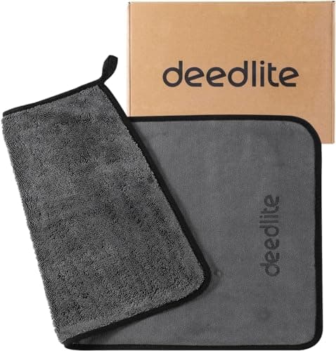 Deedlite Totalclean Chiffon Microfibre XXL Original, Torchons Lavette Microfibre Ménage Plus Doux, Plus Absorbants, Non Pelucheux, pour Maison, Cuisine, Voiture, Shiny Bath Serviette