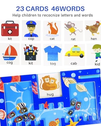 Alphabet Labyrinthe Magnetique, Puzzle Alphabet pour Enfants,Motricité Fine,Jeux Éducatif Montessori,Magnet Motricité Fine, Jouet Sensoriel Voyage