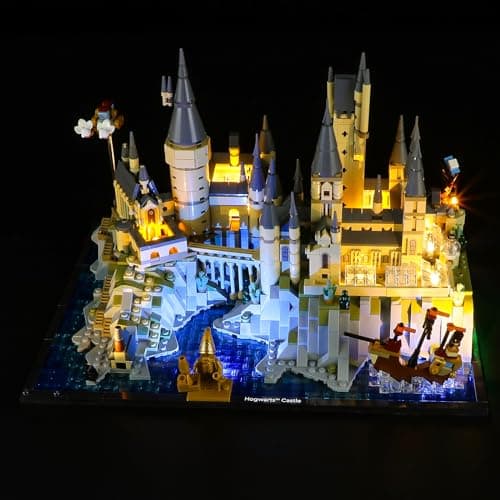 YEABRICKS Lampe LED pour Lego-76419 Harry Potter Château et terrains de Poudlard Modèle de blocs de construction (ensemble Lego non inclus)