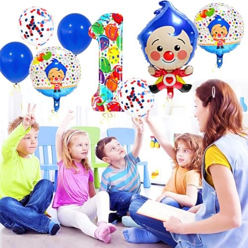 Cirque D'Aluminium Ballon,Ballon Clown, Ballon pour clown,Ballon Fleuret lion de Cirque, Décoration 1 anniversaire, 1 ans enfants Décoration d'anniversaire, pour carnaval, fête d'anniversaire
