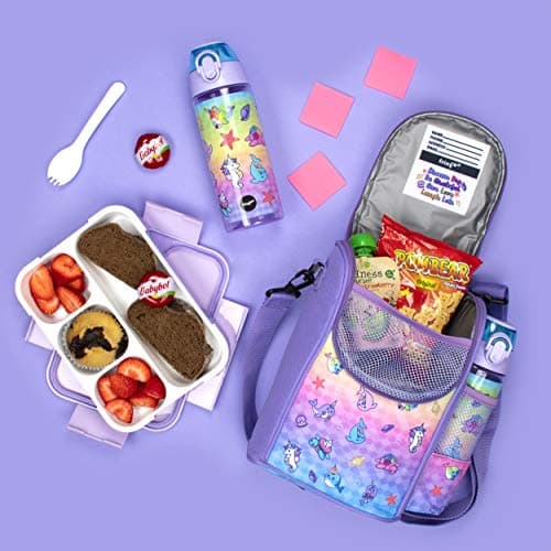 fringoo Gourde Enfant Haute Qualité Bouteille avec Paille 100% sans Bisphénol A pour l'école ou pour le sport | Pour Garçons et Filles| École Primaire | Fourniture Scolaire - 600 ml/20Oz