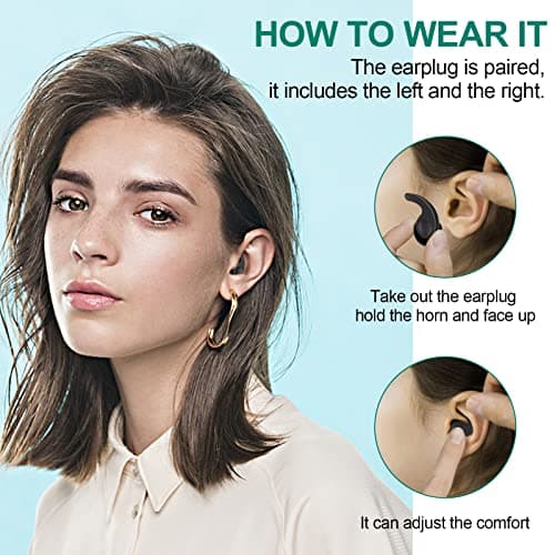 Bouchon Oreille Piscine, 3 Paires de Bouchons d'oreilles de Natation en Silicone Réutilisables et Imperméables pour le surf et autres sports nautiques