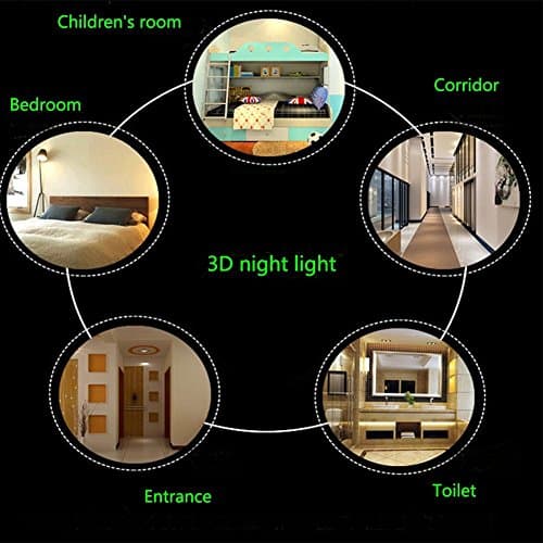 HPBN8 Ltd Illusion Optique 3D Dauphin Nuit Lampe Art Déco Lampe Lumières LED Décoration Lampes Touch Control 7 Couleurs Change Veilleuse USB Powered Enfants Cadeau Anniversaire Noël Cadeaux