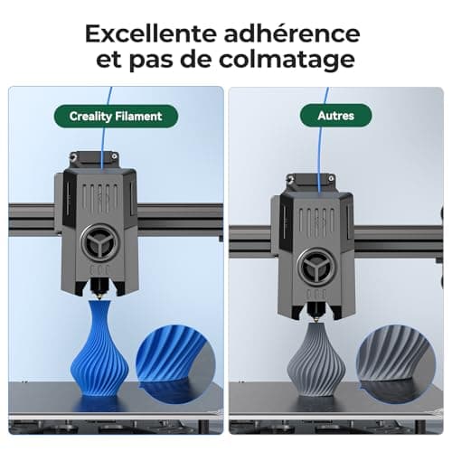 Creality Filament Ender-PLA 1.75mm, 1KG Bobine Résistant pour Imprimante 3D, Neatly Wound Impression Fluide, Non Colmatage et Déformation, Précision dimensionnelle +/- 0.02 mm (Blanc)