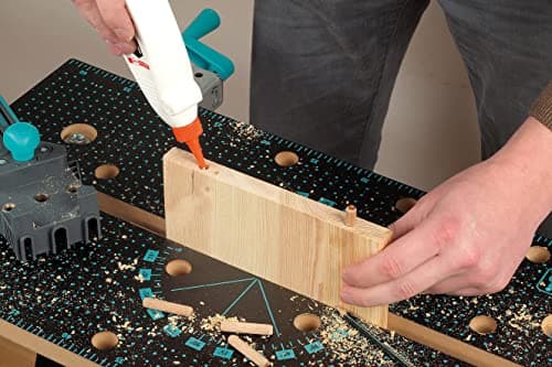 wolfcraft 4640000 - Guide de Perçage Bois - Gabarit pour assemblage bois - Tourillons Ø 6