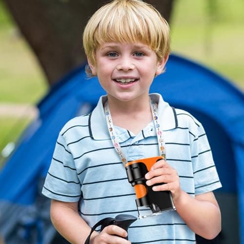 1000X Microscope Numérique Portable pour Enfants - Écran 4K 2,0", Electronique, Rechargeable, avec Kit de Lames - Mini Scope de Poche Cadeaux Éducatifs pour 4-12 Ans