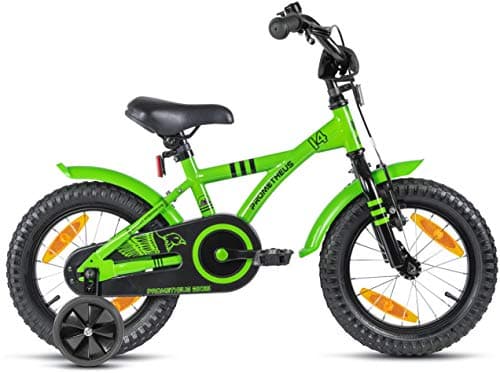 PROMETHEUS BICYCLES Velo Enfant 4 Ans Garcon vélo Fille 14 Pouces a Roulette pour 3 a 5 Ans - BMX en Vert