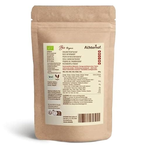 Cynorrhodon en poudre biologique (1000g) | églantines entières | 100% poudre d'églantine originale biologique en qualité crudités