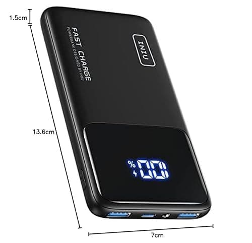 INIU Batterie Externe, 22.5W 10000mAh Power Bank, Batterie Portable USB C Input & Output PD3.0 QC4.0 Charge Rapide Powerbank Compatible avec iPhone 16 15 14 13 12 Pro Max Plus Samsung iPad Pro etc