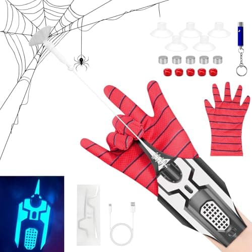 Lanceur de Toile D'araignée de Lanceur de Tireur de Web, Gant de Lanceur, Gadgets Cool, Gant de Cosplay, Spider-Mans Shooter,Jouet de Tir À Cordes, idéal pour Les Hommes et Les Enfants