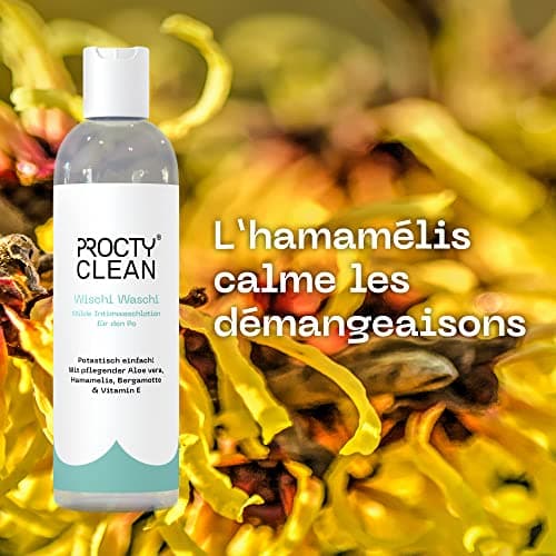 ProctyClean Wischi Waschi - Gel intime douce. Gel lavant douce au ph neutre à l'aloe vera, vitamine E et hamamélis. convient aux hémorroïdes et fissures anales