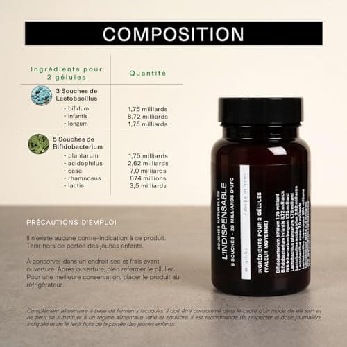 DIJO - L'indispensable Probiotique - Renforcement de la Flore Intestinale - 8 Souches de Bactéries & 28 Milliards d'UFC - Gélules Gastro-Résistantes - Végan - Fabriqué en France (EXPRESS 20 JOURS)
