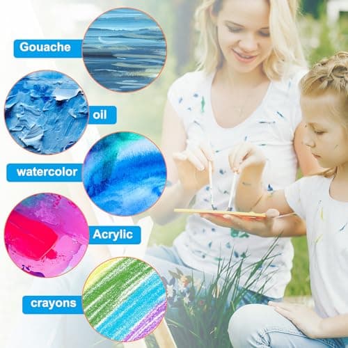 PATIKIL 3x3" Toiles en Coton pour la Peinture, Lot de 12 Panneaux Vierges Carrés Tendus Sur Châssis en Bois pour Acrylique, Huile, Peinture à la Tempera, Blanc