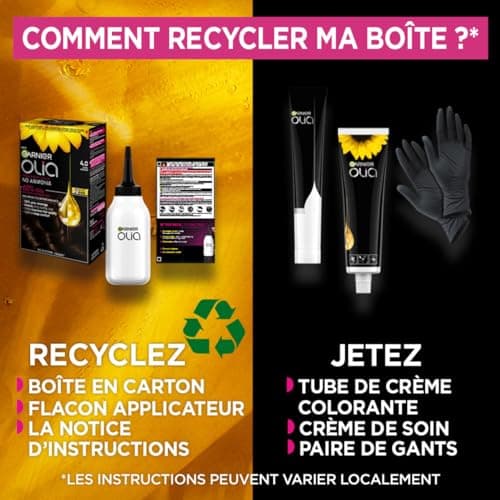 Garnier Coloration Permanente - Sans Ammoniaque - Aux Huiles Naturelles de Fleurs - Châtain Clair Fondant (5.0) - Olia