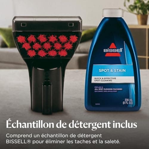 BISSELL SpotClean ProHeat, Shampouineuse Canapé, Moteur Puissant de 330W, Design Compact, avec Technologie HeatWave, Nettoyeur pour Tapis, Moquettes, Meubles, Tissus, Voiture & Plus Encore, 36988