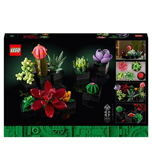 LEGO 10309 Icons Les Succulentes: Plantes Artificielles, Décoration de Maison, Collection Botanique, 9 Petites Plantes, Idéal pour Intérieur, Modèle de Plantes pour Adultes