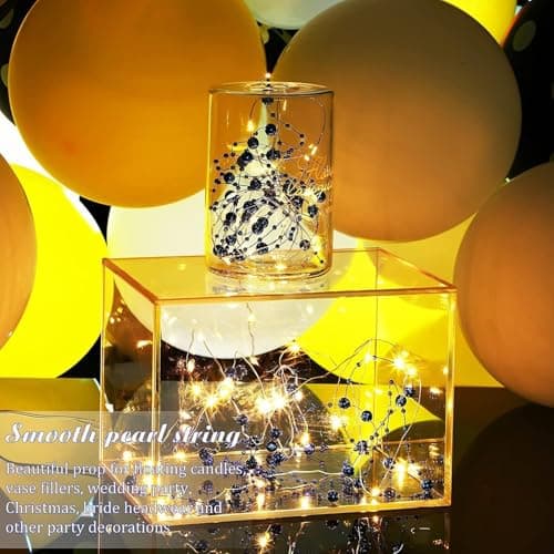 GEFIRE 18 Pièces Perles d'eau Bleu, Bougies Flottantes, Perle d'eau, Bougie Flottante pour Vases, Remplisseurs de Bouteilles d'eau, Mariages, Décorations de Centres de Table (1.2M)