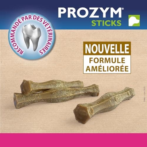 PROZYM RF2 Pack 2x12 Sticks - Spéciale Hygiène Dentaire Naturelle - Recommandé par des Vétérianire - Formule Vegan pour Chien - 24 Sticks (-25kg)
