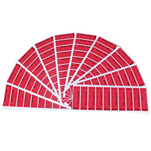 100 Pièces 25x85mm Rouge Autocollantes de Void Sécurité Total-Transférables | Sécurité Max, Message Instantané de Void, Film de Void Ultra-épais, Surface Universelle, SGS RoHs, pour Garantie et Preuve