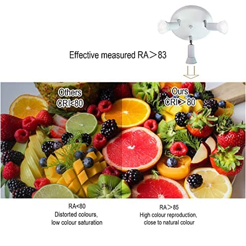 Sweier Plafonnier 3 Spot Blanc, Rond Orientable Plafonnier 5W Spot Fourni avec 3 ampoules GU10 430LM Blanc Froid 6000K, Idéal pour Chambre, Cuisine, Salon de Plafonnier Spot