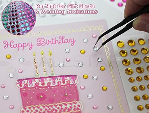 Blue Aqua Self Adhesive Acrylic Rhinestones 3 Sizes 4mm 6mm 8mm Plastic Face Gems Stick On Body Jewels Hair Crystals For DIY Cards And Invitations Crafts Bling Sticker - 5 Sheets - 480PCS