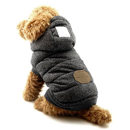 Selmai Manteau à capuche élégant pour petits chiens, vêtements pour chiens (Ce style est petit, veuillez choisir une taille plus grande)