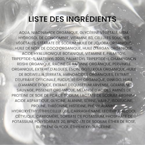 Kleem Organics Gel Bio Contour des Yeux Anti-Âge – Réduit Rides, Cernes, Poches et Pattes d'Oie – Enrichie en Peptides, Niacinamide et Acide Hyaluronique – Hydratant Naturel 15 ml