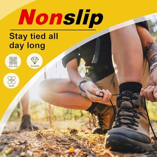 VSUDO 140 cm Lacets Noir Ronds de Bottes, ø4mm Lacets Boots Ronds pour Chaussures de Travail, Lacets Résistants Chaussure de Marche/Sécurité, Lacets Noir Chaussures de Randonnée (1Paire-Noir-140CM)