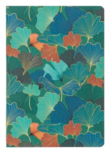 Clairefontaine 115948C - Un Set de 2 Carnets Cousus Fil / Carnet Cuir Uni et Carnet Carte motif Feuille de Ginkgo A5 - 14,8x21 cm 64 Pages Lignées Papier Ivoire 90g - 2 visuels, livr Aléatoire Ginkgo