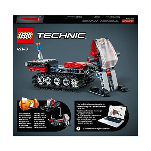 LEGO 42148 Technic La Dameuse, 2-en-1, Jouet de Maquette Véhicule, avec Motoneige Hiver, Jouet Éducatif, Garçons et Filles dès 7 Ans, Idée de Cadeau