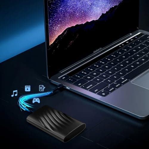 TONOS Disque Dur Externe 2To, Disque Dur Externe Portable, Ultra-Mince 2, 5" Disques Durs Externes, pour PC, TV, Ordinateur Portable, Bureau, Windows-Noir
