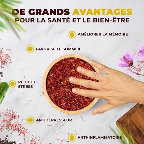 Safran en Filaments, Safran Premium 100% Naturel, Safran en Filaments pour Paella Élaboré de Manière Traditionnelle, Épice pour Cuisiner, Filaments de Safran de Qualité Supérieure (5 gr)
